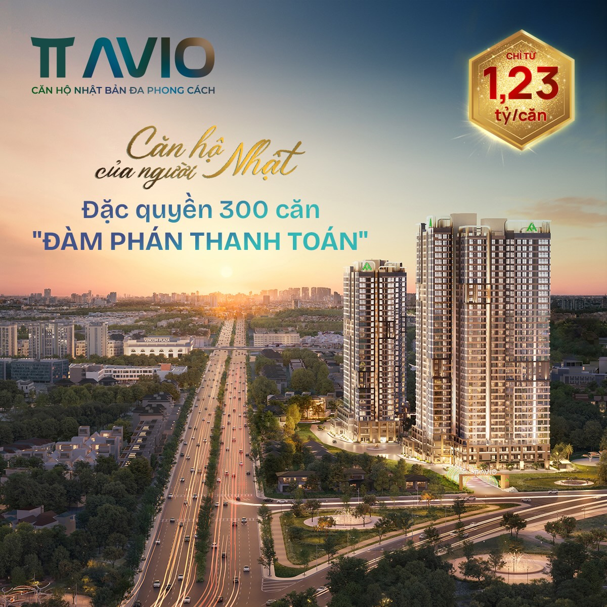 Giá bán căn hộ TT Avio Dĩ An