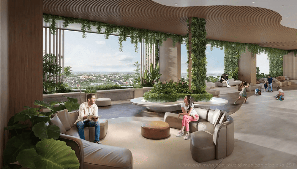 Khu cà phê thoáng mát trên tầng thượng