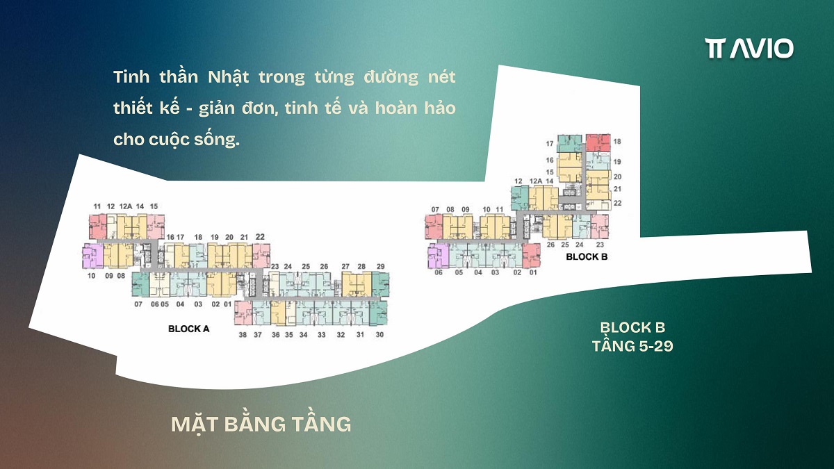 Mặt bằng điển hình từ tầng 5 đến tầng 29 tháp Orion dự án TT AVIO
