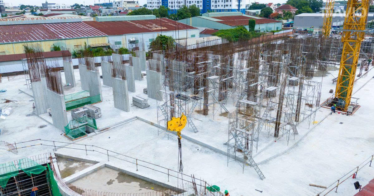 Hình ảnh thực tế tiến độ thi công dự án TT Avio Dĩ An