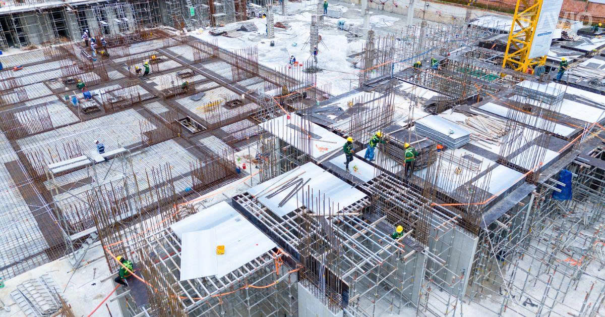 Hình ảnh thực tế tiến độ thi công dự án TT Avio Dĩ An tháng 6/2025